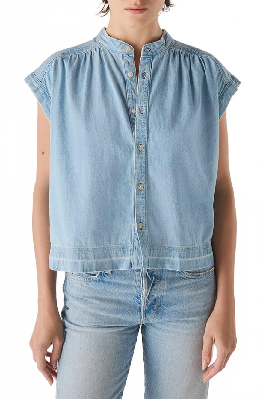 NEW AMO DENIM tessa top in tide